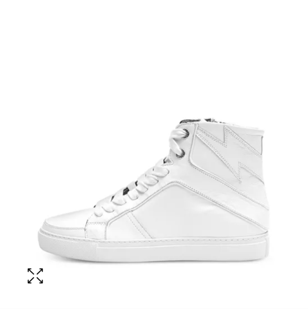 Zadig & Voltaire White High-Top Leather Sneakers